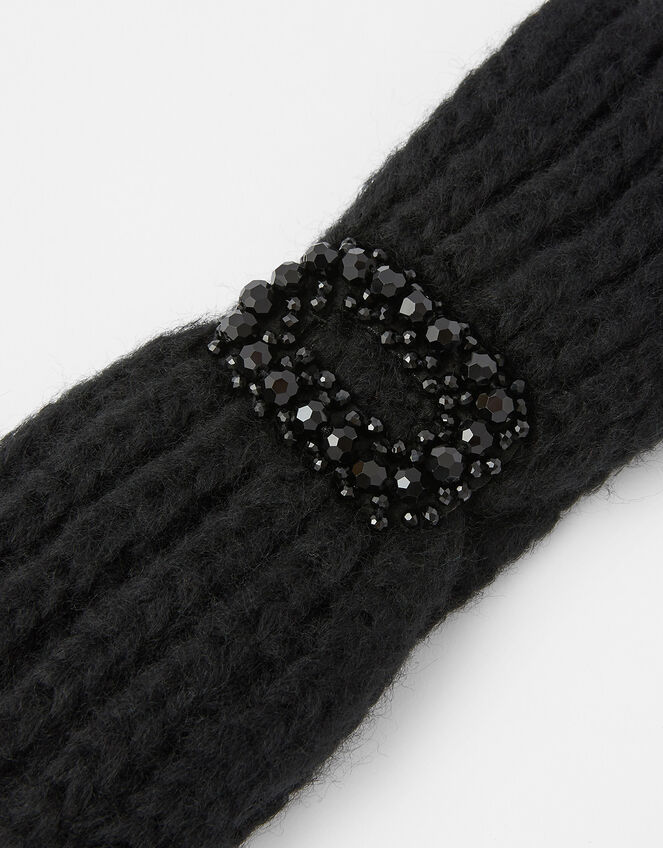 Jewelled Knit Bando, Black (BLACK), large