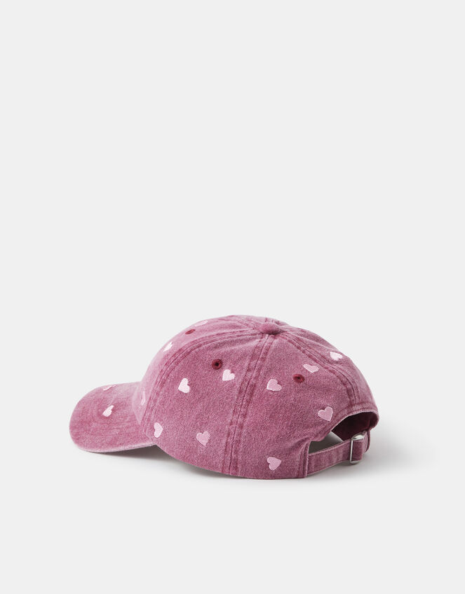 Heart Embroidered Baseball Cap, , large