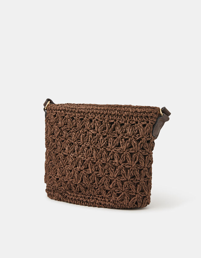 Raffia Crossbody Bag, , large