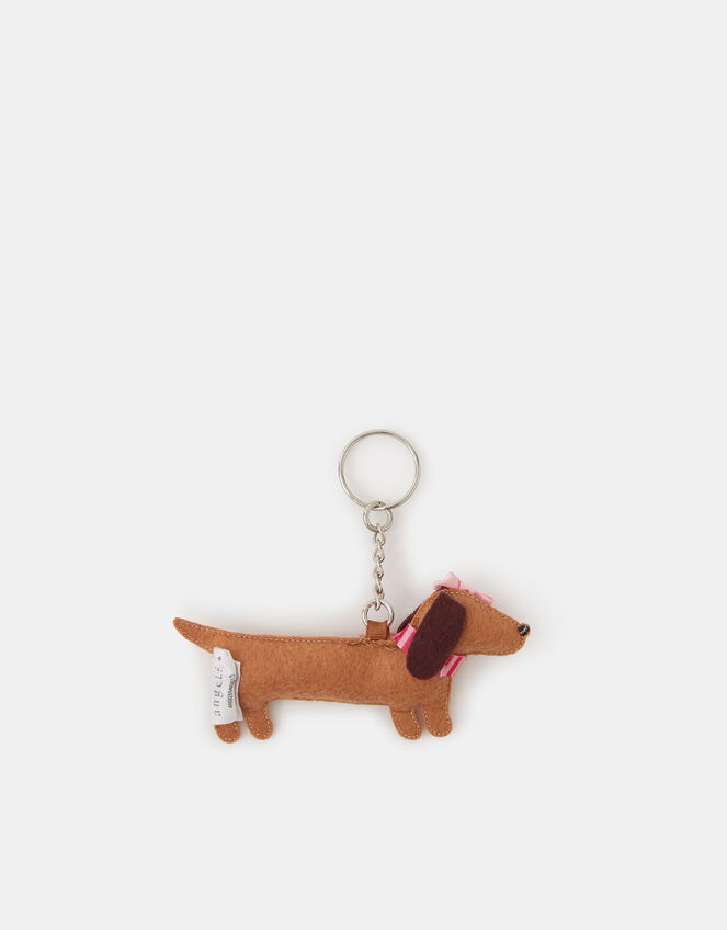 Girls Sausage Dog Bag Charm, , large