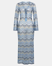 Zigzag Crochet Maxi Dress, Multi (MULTI), large