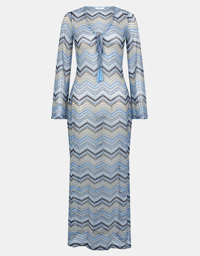 Zigzag Crochet Maxi Dress, Multi (MULTI), large