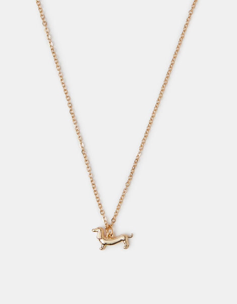 Sausage Dog Pendant Necklace, , large