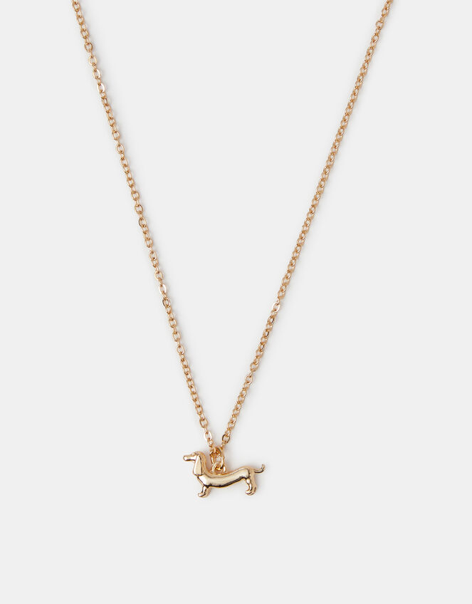 Sausage Dog Pendant Necklace, , large