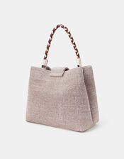 Braid Strap Woven Shoulder Bag, , large