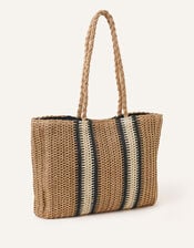 Double Stripe Beach Shopper Bag, , large