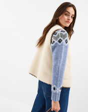 Faux Shearling Gilet , Cream (CREAM), large