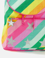 Girls Rainbow Stripe Backpack, , large