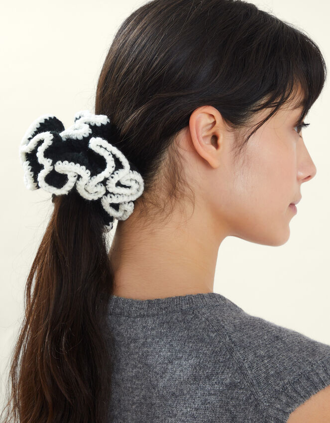 Oversized Knit Hair Scrunchie, , large