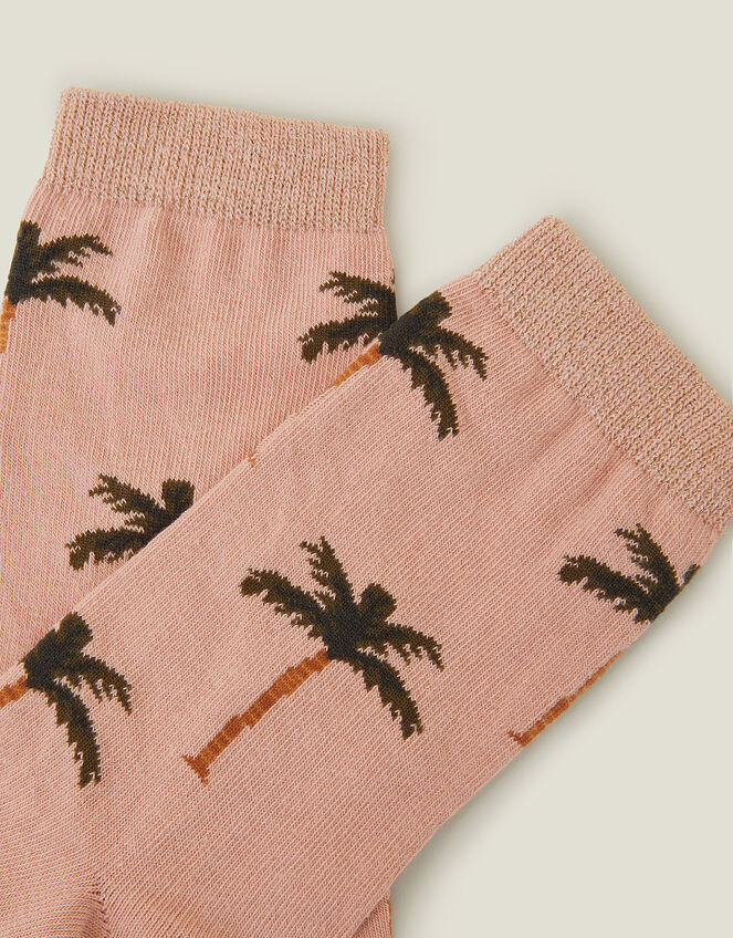 Palm Tree Print Socks, , large