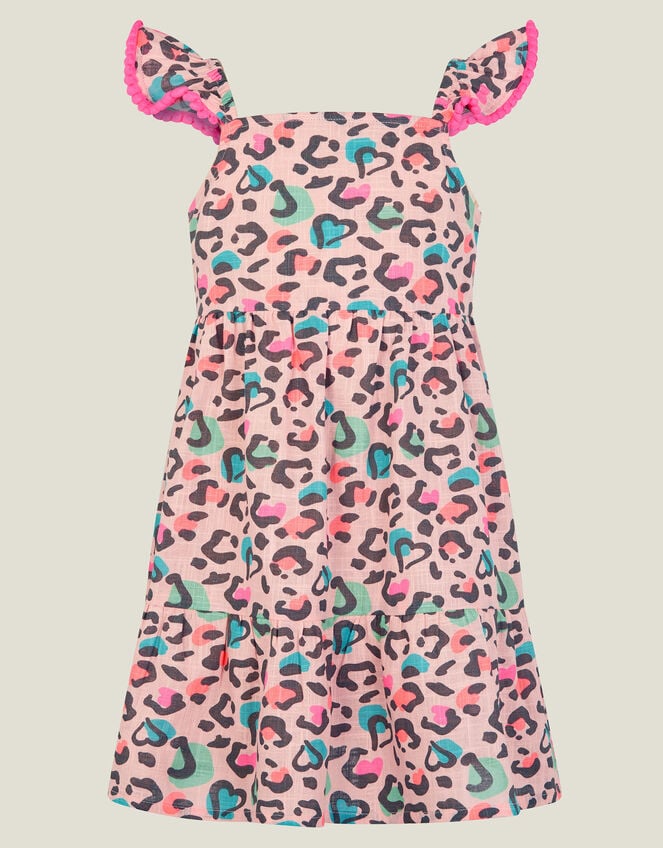 Girls Leopard Print Sun Dress, Multi (BRIGHTS MULTI), large