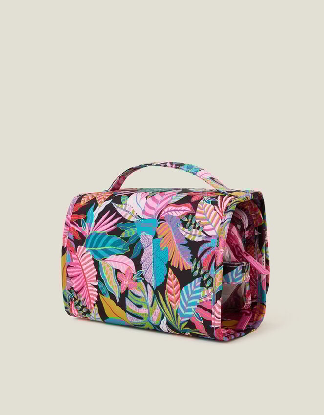 Tropical Print Hanging Travel Wash Bag, , large