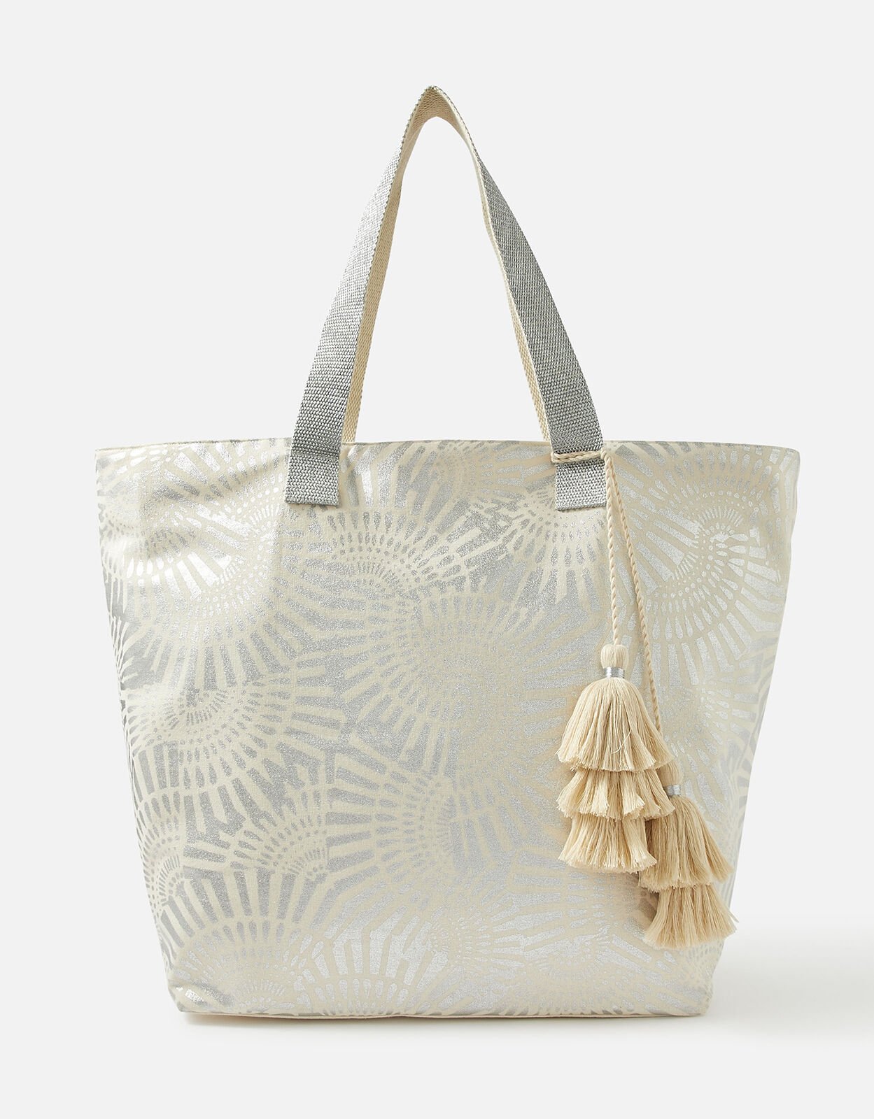 Metallic discount beach bag