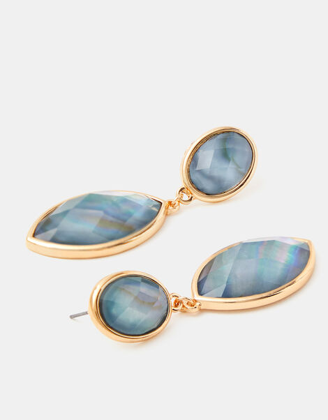 Statement Resin Stone Drop Earrings, , large