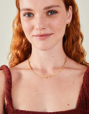 14ct Gold-Plated Star Snake Chain Necklace, , large