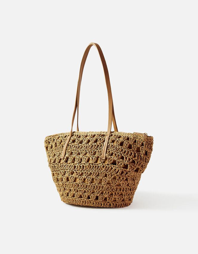 Straw Shoulder Bag, , large