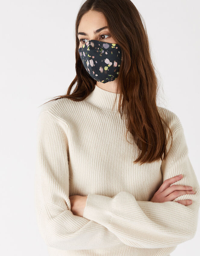 Solar Print Face Covering in Pure Cotton, , large