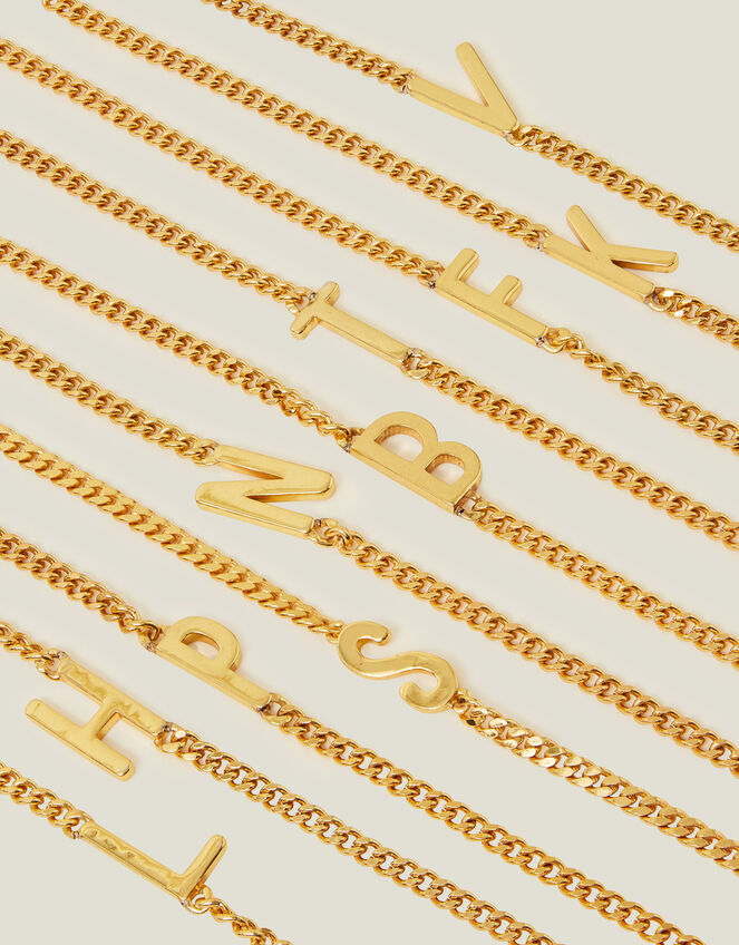 14ct Gold-Plated East West Initial Bracelet, Gold (GOLD), large
