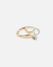 Gold-Plated Snake Ring, Gold (GOLD), large