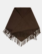Large Tassel Knit Triangle Scarf, , large