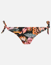 Oriental Print Tie Bikini Briefs, Multi (DARKS-MULTI), large