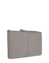 Carmela Leather Cross Body Bag, Grey (GREY), large