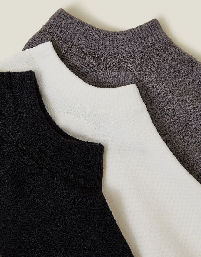 3-Pack Textured Trainer Socks , , large