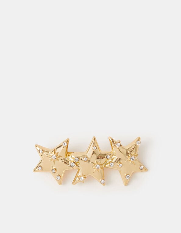 Triple Star Barrette Hair Clip, , large
