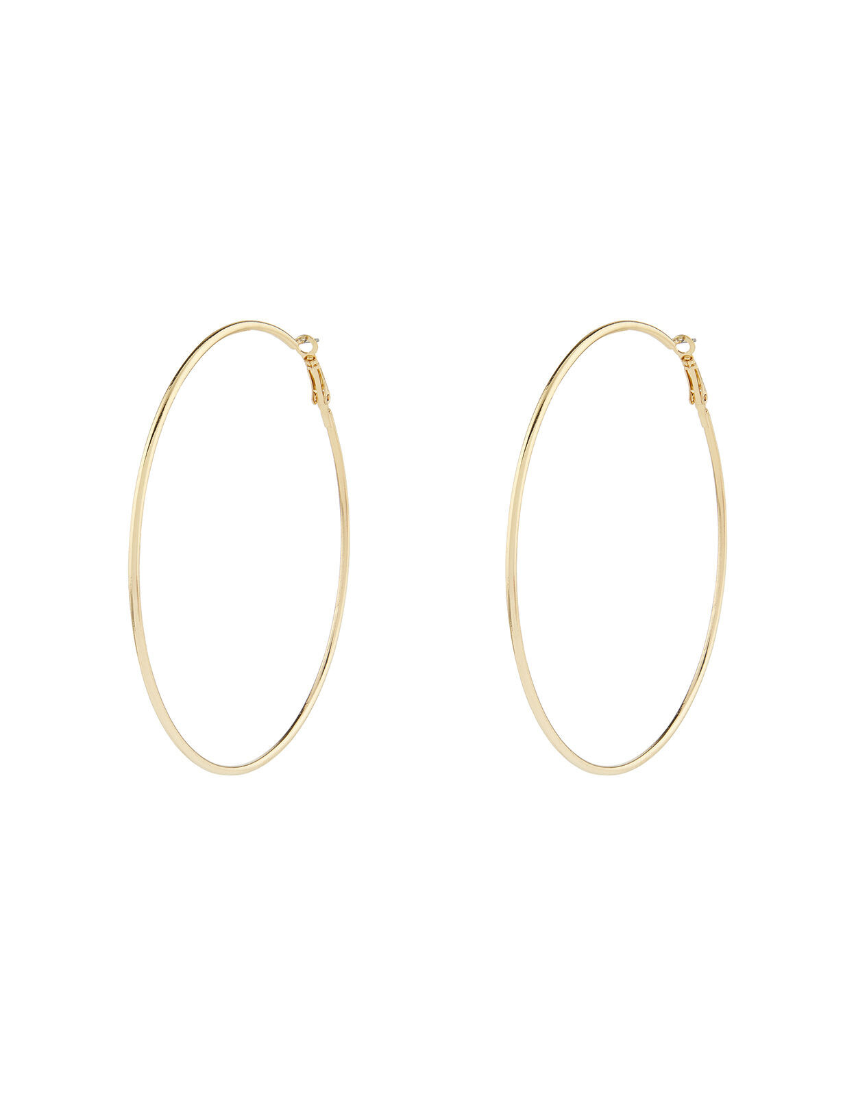 Large gold plated hoops clearance
