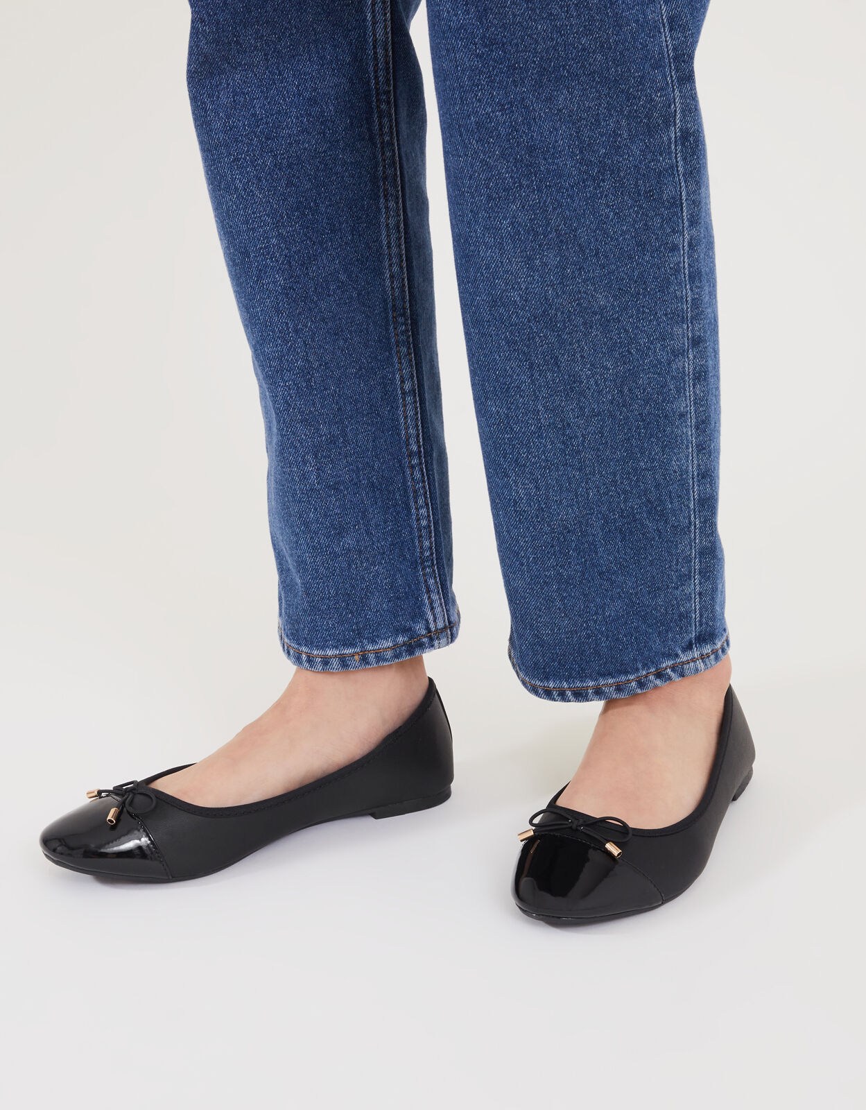 Black flats cheap with bow