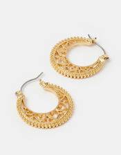 Filigree Hoop Earrings, , large