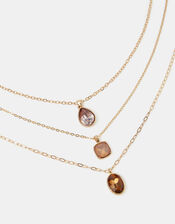 3-Pack Gemstone Pendant Necklaces, , large
