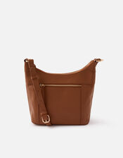 Sadie Leather Scoop Cross-Body , Tan (TAN), large