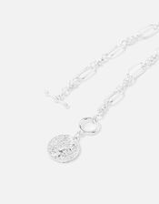 Berry Blush T-Bar Coin Pendant Necklace, , large