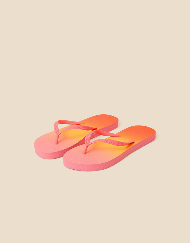 Ombre Flip Flops, Orange (ORANGE), large