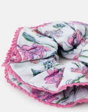 Extra Large Floral Print Scrunchie, , large
