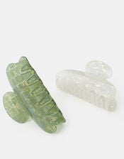 2-Pack Iridescent Tile Resin Claw Clips, , large