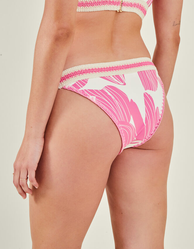 Squiggle Print Bikini Bottoms, Pink (PINK), large