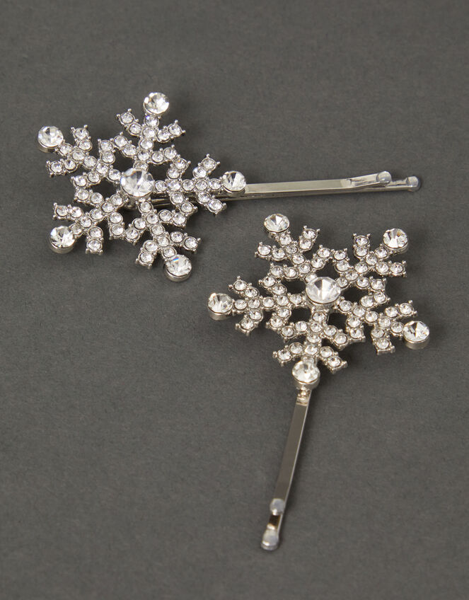 Snowflake Hair Slides Set of Two Hair clips Accessorize UK
