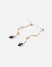 Blue Harvest Sparkle Chain Drop Earrings, , large