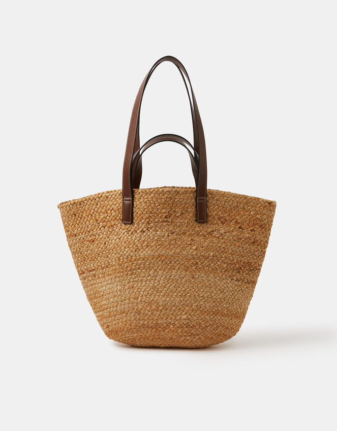 Double Strap Jute Basket Bag, , large