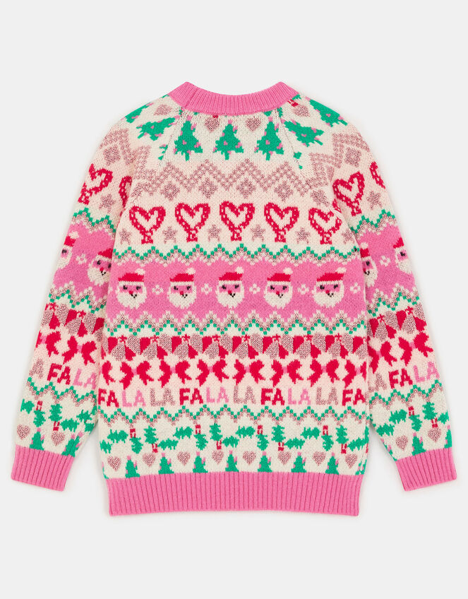 Girls Christmas Jumper, Multi (BRIGHTS MULTI), large