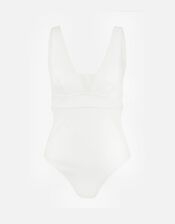 Lexi Ribbed Shaping Swimsuit , White (WHITE), large