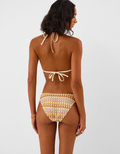 Crochet Tassel Triangle Bikini Top, Multi (MULTI), large