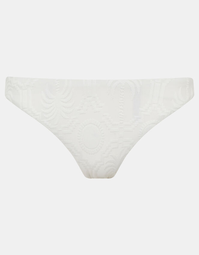 Tropical Jacquard Bikini Bottoms, White (WHITE), large
