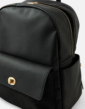 Front Pocket Backpack, Black (BLACK), large