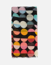 Retro Spot Print Scarf, , large