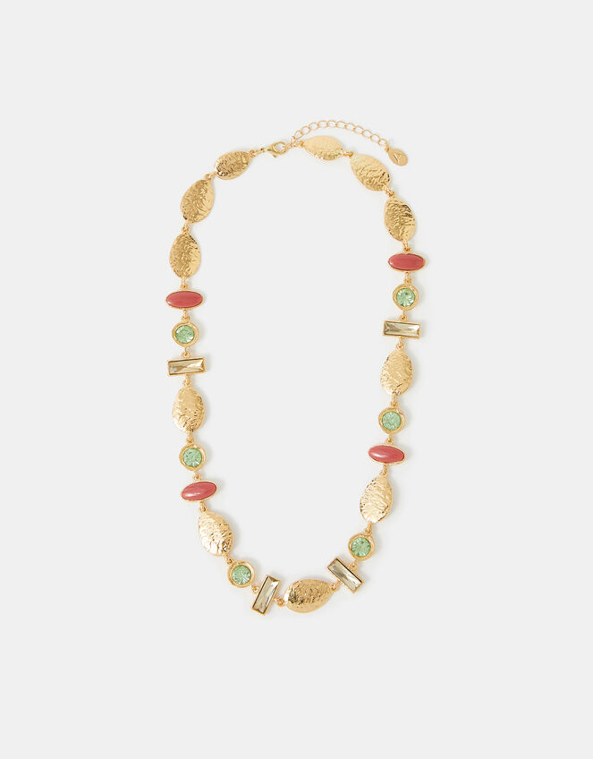 Textured Gemstone Necklace, , large