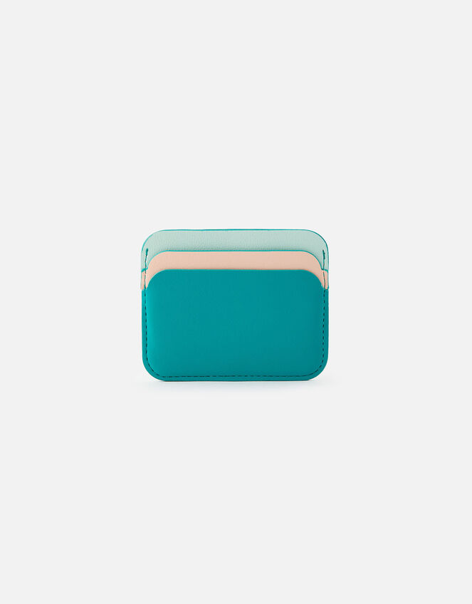 Curve Colour-Block Card Holder , Green (GREEN), large