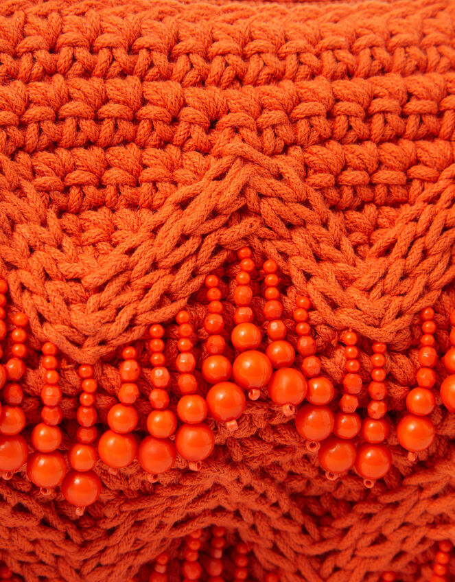 Beaded Macram&eacute; Crossbody Bag, , large